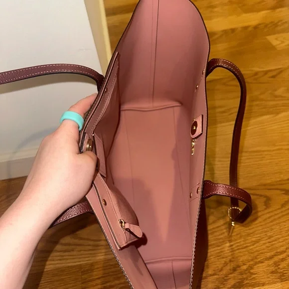 Coach Burgundy City Tote - Picture 2 of 2